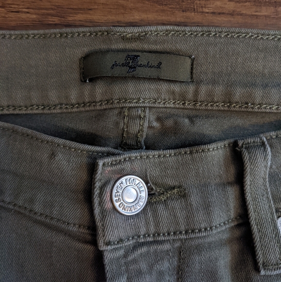 7 for all mankind Light Green Jeans Women's Size 30 - Picture 5 of 8